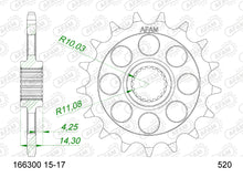 Load image into Gallery viewer, AFAM Standard Steel Front Motorcycle Sprocket 166300