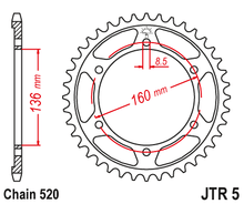 Load image into Gallery viewer, JT Steel Rear Sprocket JTR5