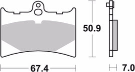 Brembo Motorcycle Brake Pad SC 07GR56SC