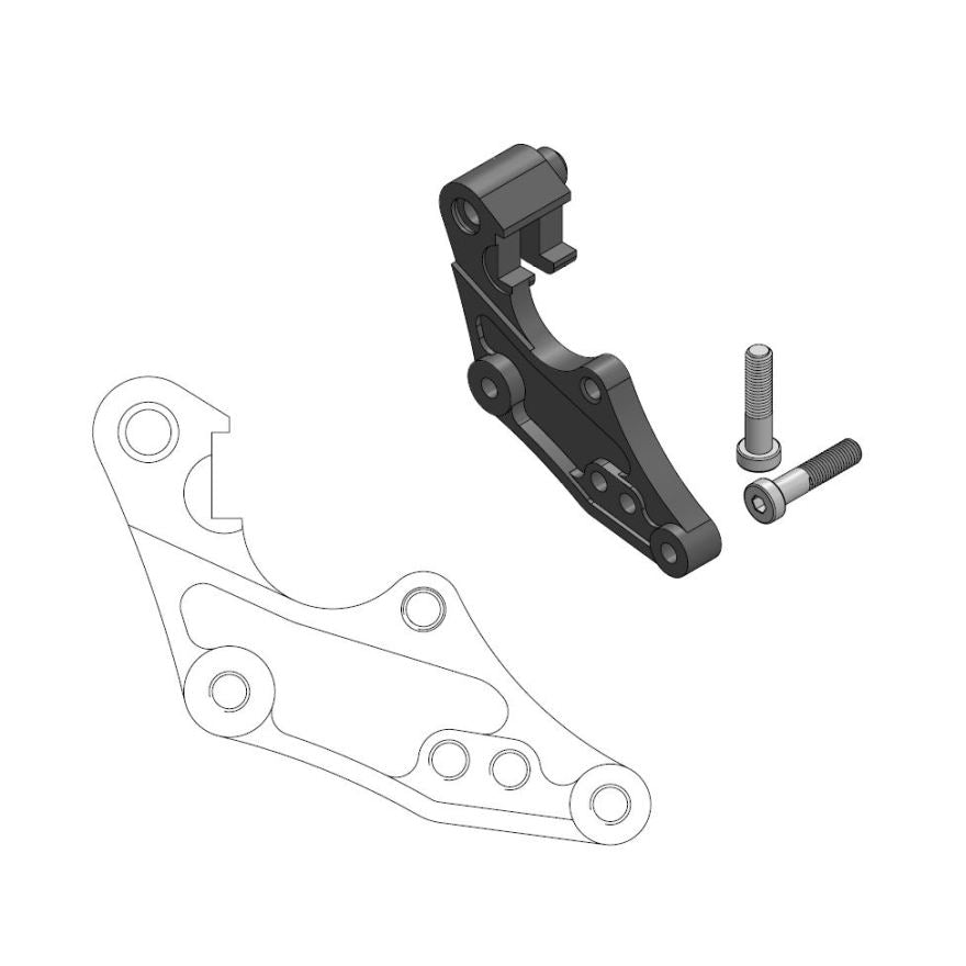 Moto-Master Motorcycle Caliper adapter bracket 211060