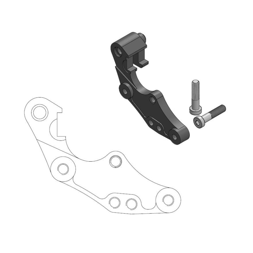 Moto-Master Motorcycle Caliper adapter bracket 211070