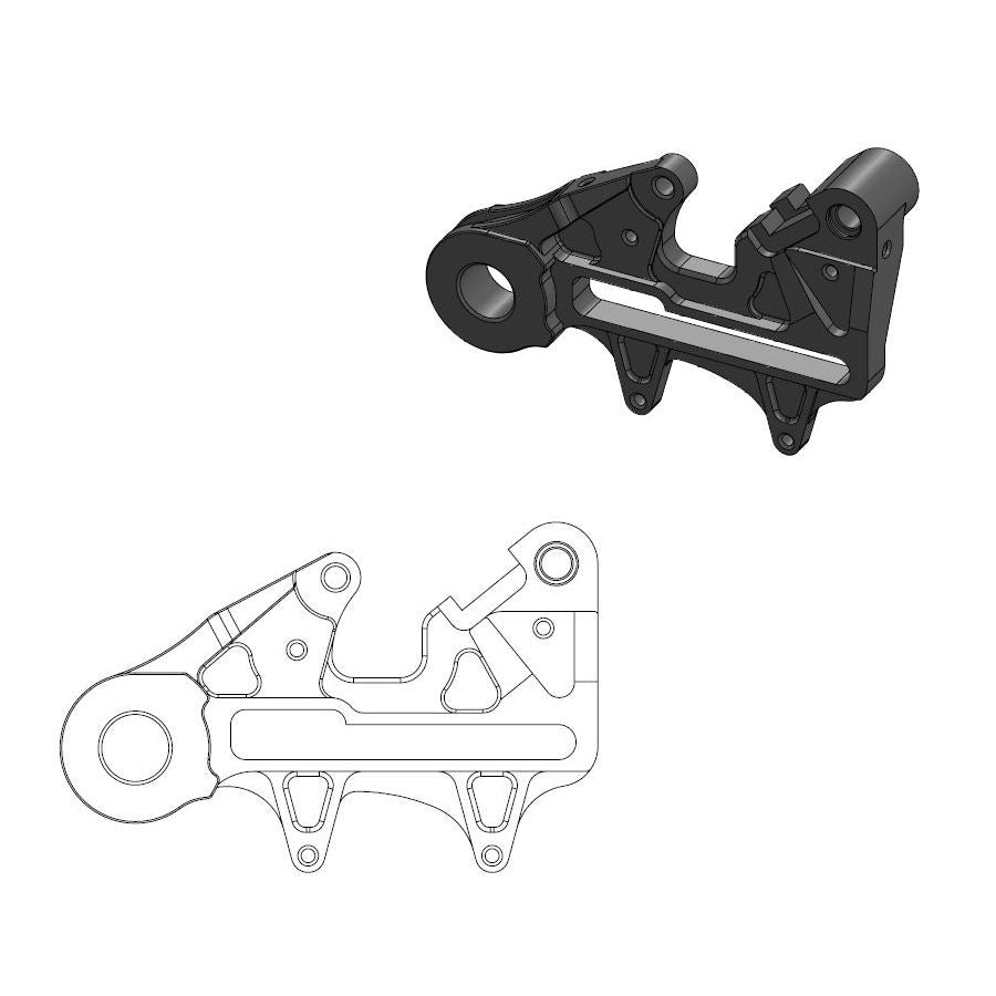 Moto-Master Motorcycle Caliper adapter bracket 211109