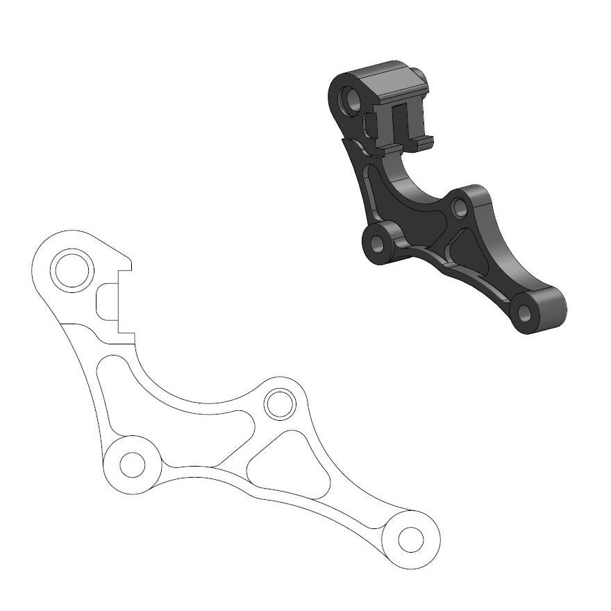 Moto-Master Motorcycle Caliper adapter bracket 211119