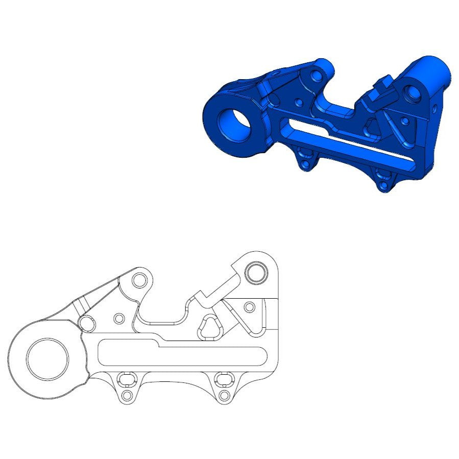 Moto-Master Motorcycle Caliper adapter bracket 211141