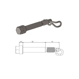 Moto-Master Brake Pad Pin 213045