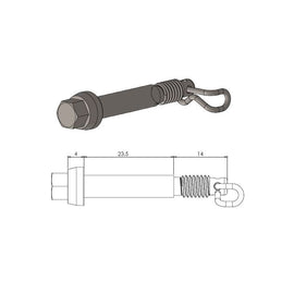 Moto-Master Brake Pad Pin 213046