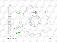 Load image into Gallery viewer, AFAM Standard Motorcycle Steel Front Sprocket 28405