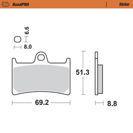 Brake Pad for Yamaha XP T-Max 530 (XP500A) (ABS) (2008–2024) - Moto-Master 401403
