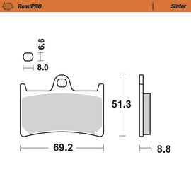 Moto-Master Motorcycle Brake Pads 402801