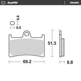 Moto-Master Motorcycle Brake Pads 402804