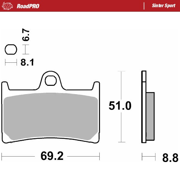 Brake Pad for Yamaha YZF R6 600 (1989–2025) - Moto-Master 402805