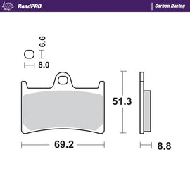Moto-Master Motorcycle Brake Pads 402806