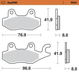 Moto-Master Motorcycle Brake Pads 402901