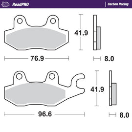 Moto-Master Motorcycle Brake Pads 402906