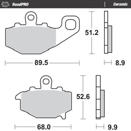Moto-Master Motorcycle Brake Pads 403704
