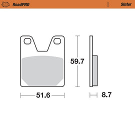 Brake Pad for Yamaha YZF R1 1000 (1998–2003) - Moto-Master 404902