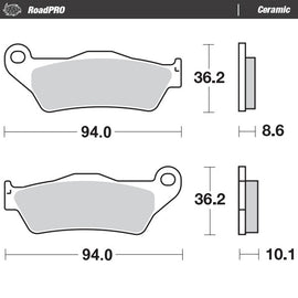 Moto-Master Motorcycle Brake Pads 405404