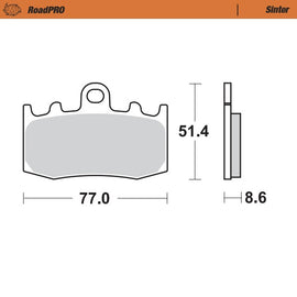 Moto-Master Motorcycle Brake Pads 406201