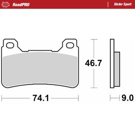 Moto-Master Motorcycle Brake Pads 406405