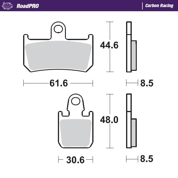 Brake Pad for Yamaha V-Max 1680 (non-ABS) (2007–2016) - Moto-Master 406906