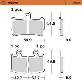 Moto-Master Motorcycle Brake Pads 407401