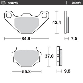 Moto-Master Motorcycle Brake Pads 408204