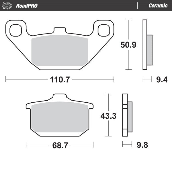 Moto-Master Motorcycle Brake Pads 408404