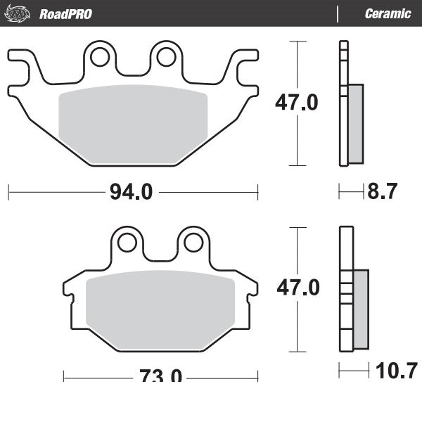 Brake Pad for Yamaha YZF-R 125 (non-ABS) (2008–2020) - Moto-Master 409004