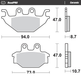 Moto-Master Motorcycle Brake Pads 409004