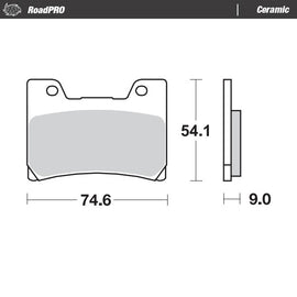 Brake Pad for Yamaha V-Max 1200 (1989–2007) - Moto-Master 411204