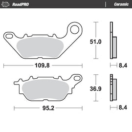 Brake Pad for Yamaha Nmax 125 (GPD-A) (2015–2024) - Moto-Master 413004