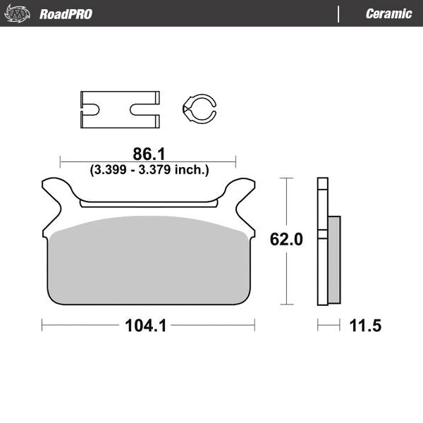 Moto-Master Motorcycle Brake Pads 414704