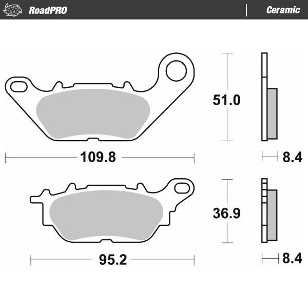 Brake Pad for Yamaha YBR 125 (2008–2025) - Moto-Master 416304