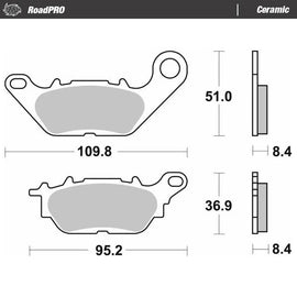 Brake Pad for Yamaha YBR 125 (2008–2025) - Moto-Master 416304
