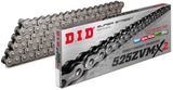 DID Motorcycle Chain 525ZVM-X2 Natural Steel