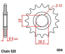 Load image into Gallery viewer, Moto-Master Motorcycle Steel Front Sprocket 61.004.11