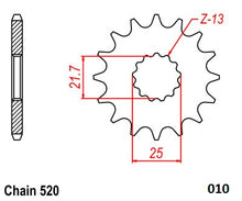 Load image into Gallery viewer, Moto-Master Motorcycle Steel Front Sprocket 61.010.11