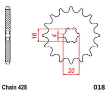 Load image into Gallery viewer, Moto-Master Motorcycle Steel Front Sprocket 61.018.11