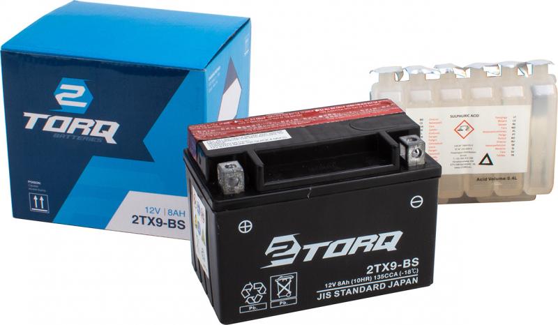 2TORQ Motorcycle Battery 2TX9-BS