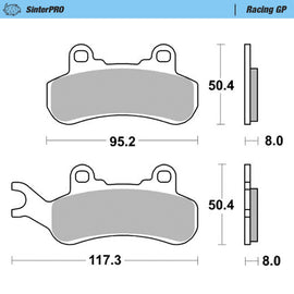 Moto-Master Motorcycle Brake Pads 080012