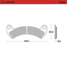 Brake Pad for Polaris RZR XP 1000 Turbo S (2018–2021) - Moto-Master 081011