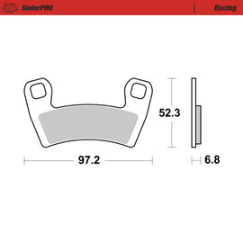 Brake Pad for Polaris RZR Trail S 900 (2015–2021) - Moto-Master 081111