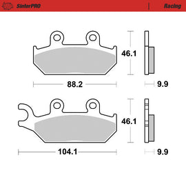 Moto-Master Motorcycle Brake Pads 081311