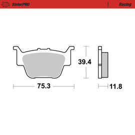 Moto-Master Motorcycle Brake Pads 081711