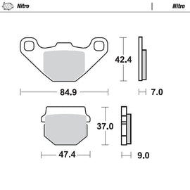 Moto-Master Motorcycle Brake Pads 090121