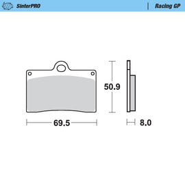 Moto-Master Motorcycle Brake Pads 090612