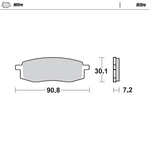Brake Pad for Yamaha TT 350 (1984–1994) - Moto-Master 090921