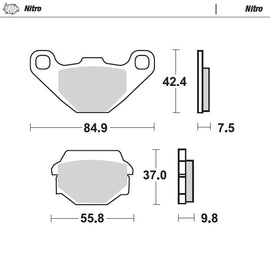 Moto-Master Motorcycle Brake Pads 091121