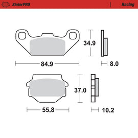 Brake Pad for Suzuki KSF 250 Mojave (1985–2004) - Moto-Master 091311