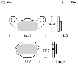 Moto-Master Motorcycle Brake Pads 091321